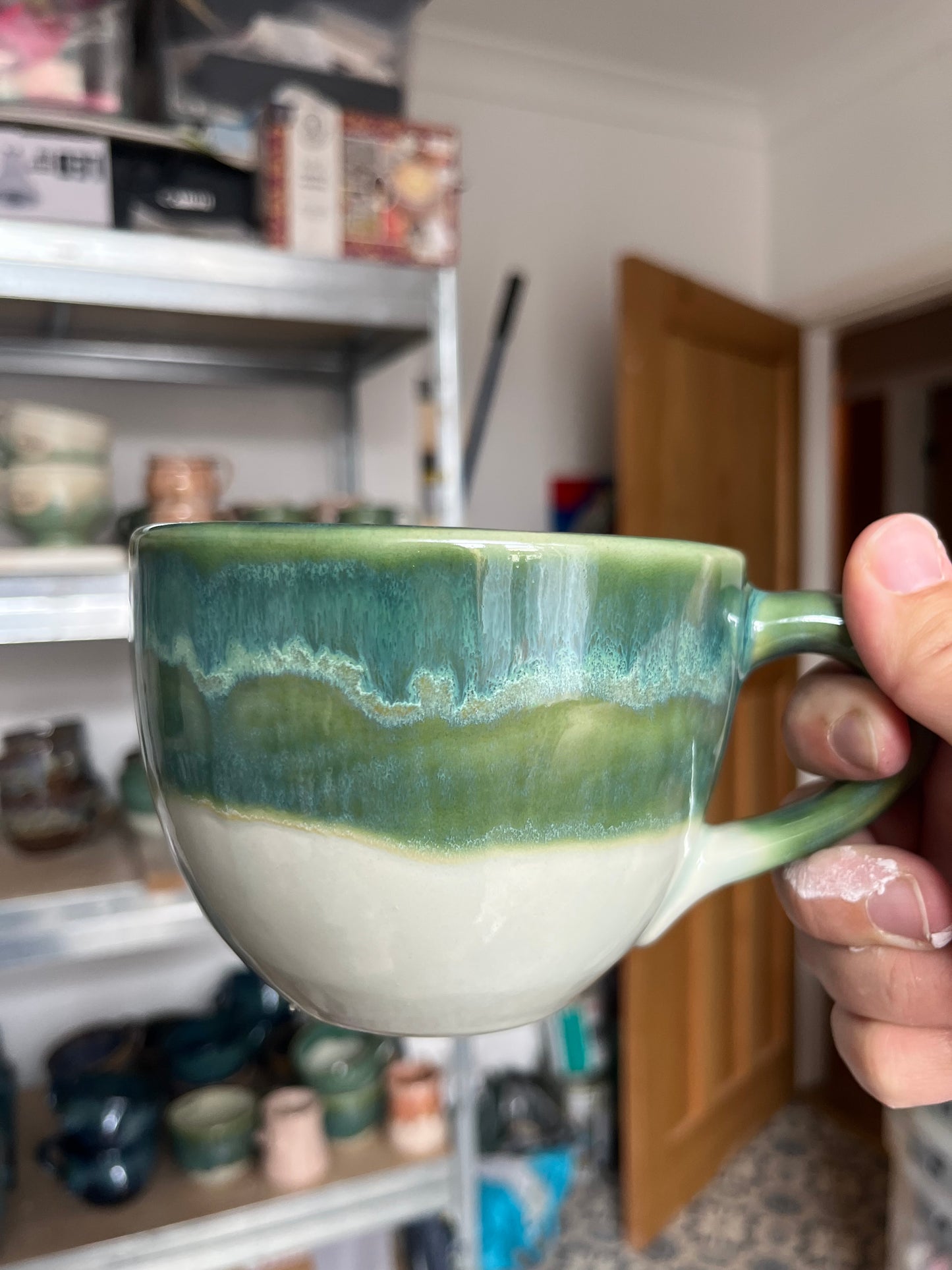 Handmade Sweary Jumbo Janice Mug - FUCK FACE
