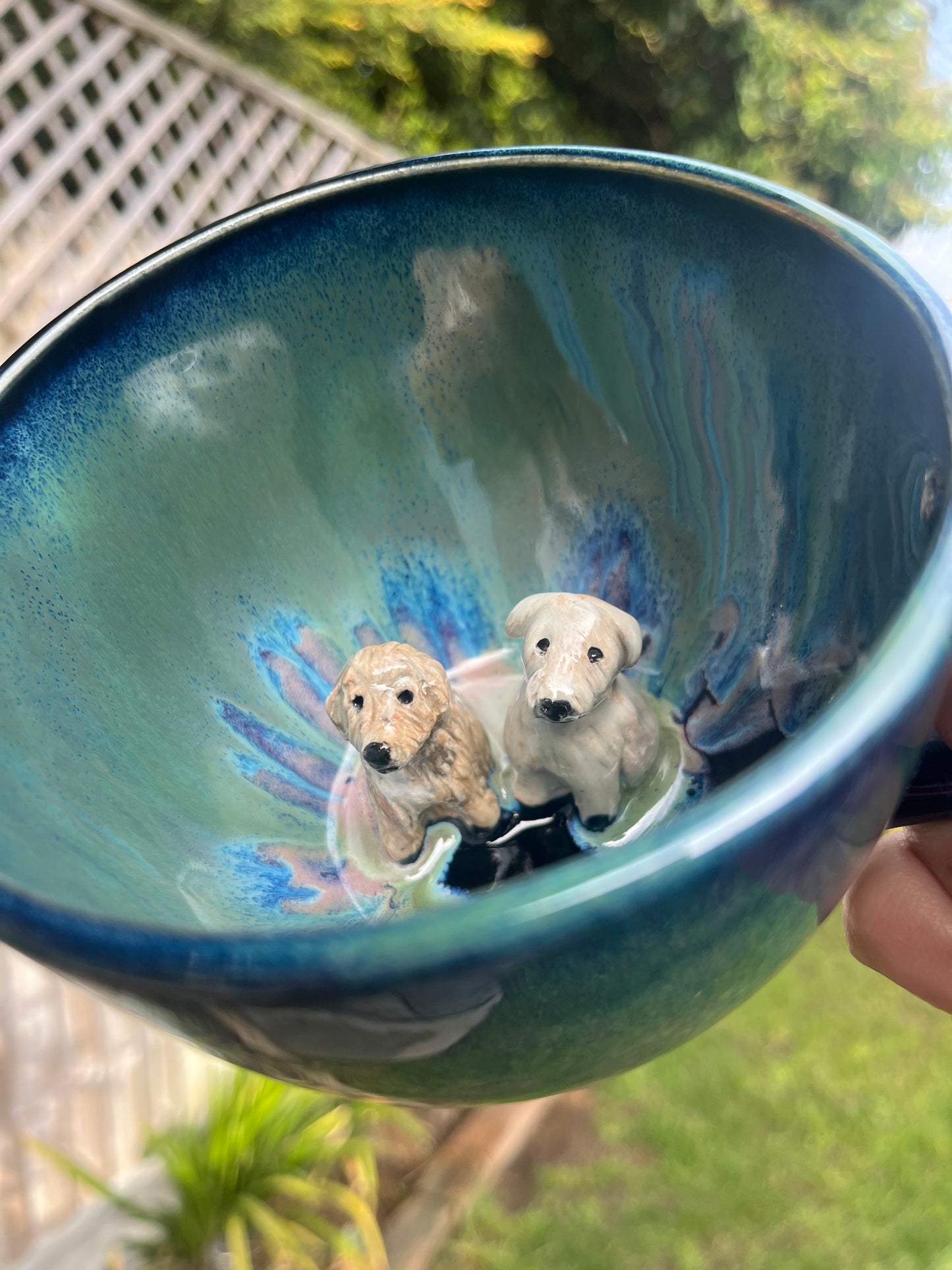 MADE TO ORDER Handmade Peekaboo Pet Mug (10-11 weeks)