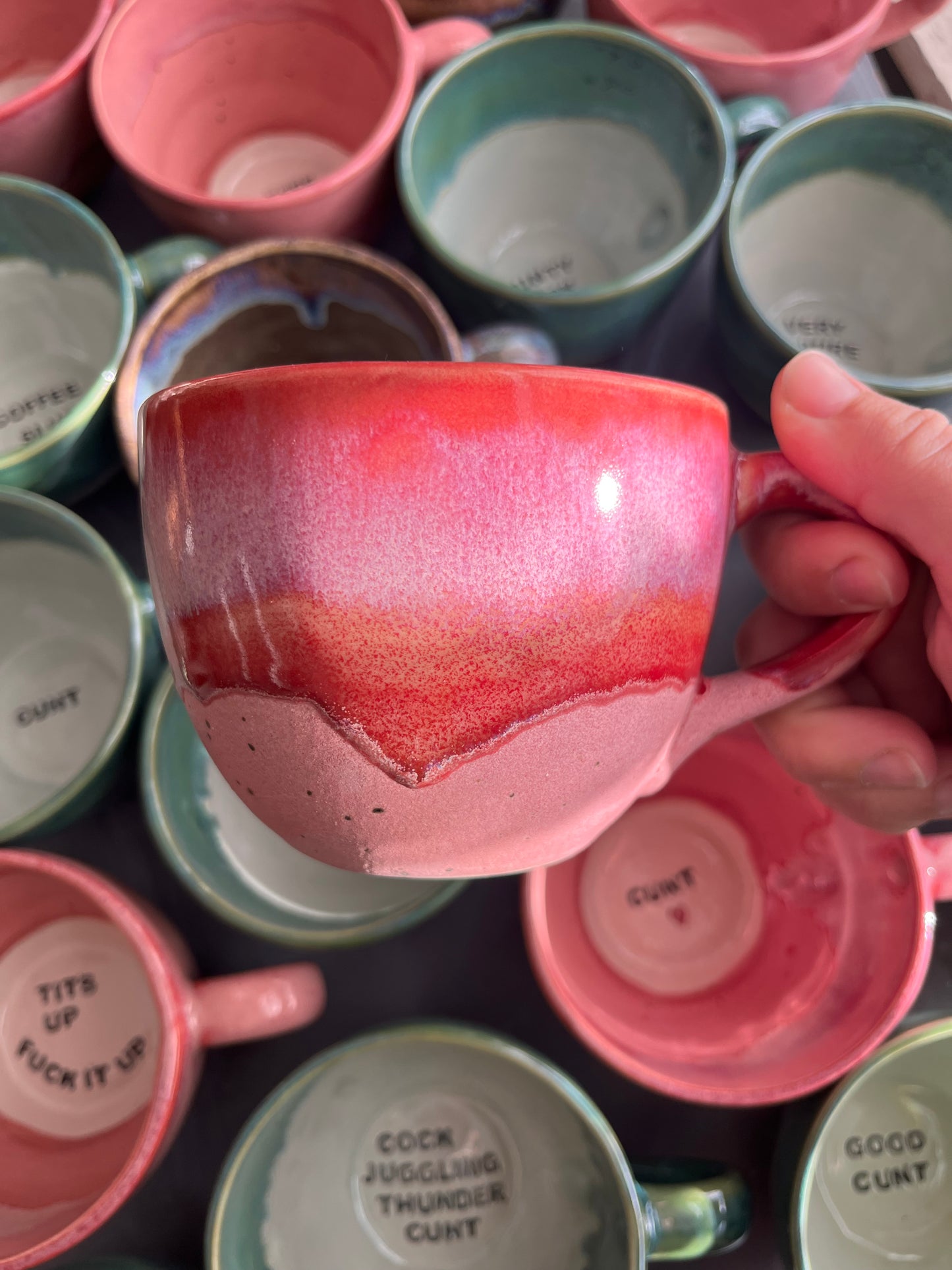 Handmade Sweary Jumbo Janice Mug - THUNDER CUNT