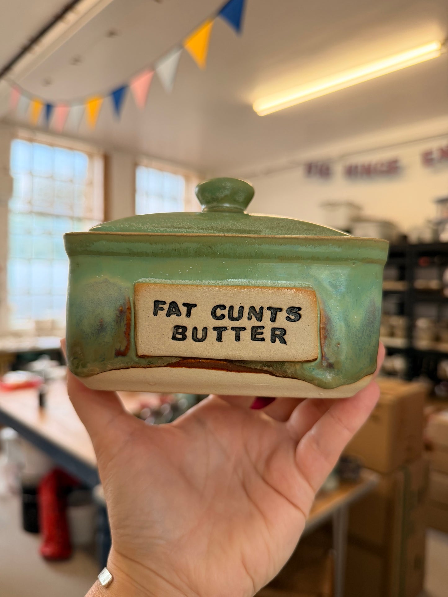 Studio Bitches Rustic Butter Dish - FAT CUNTS BUTTER