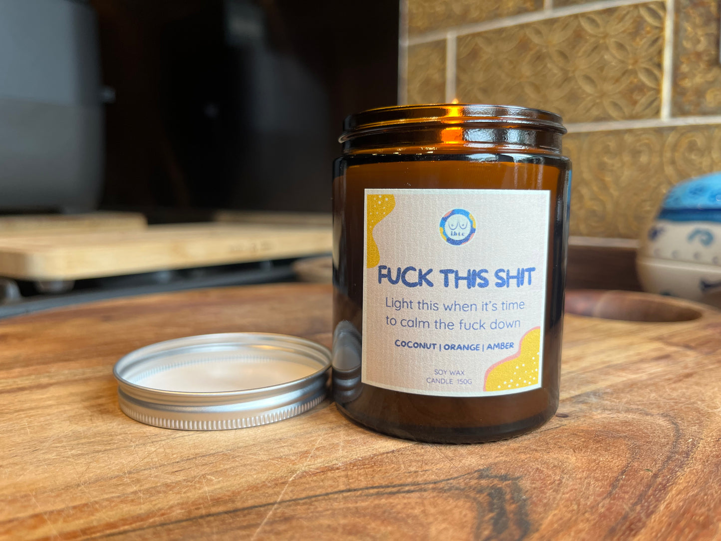 Fuck This Shit Candle - Coconut, Orange and Amber