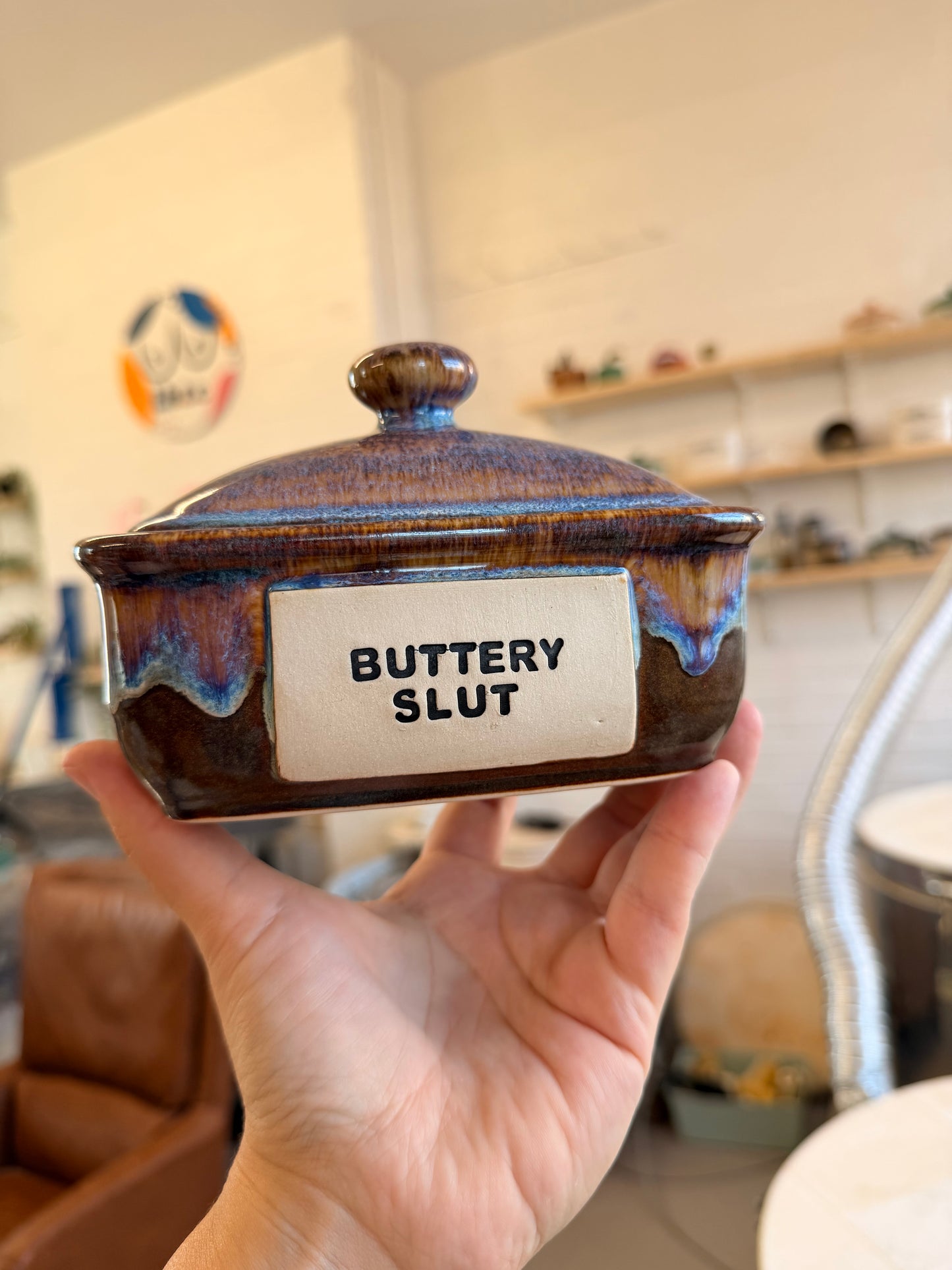 Handmade lightning Butter Dish - BUTTERY SLUT