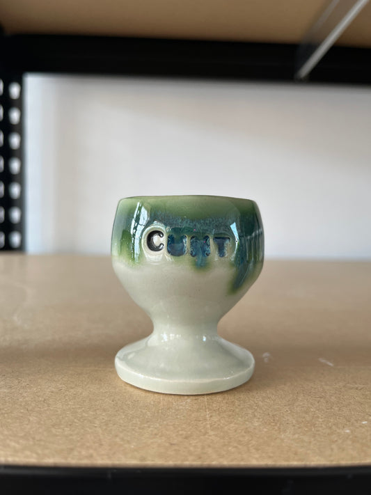 SECONDS Handmade Sweary Egg Cup - CUNT