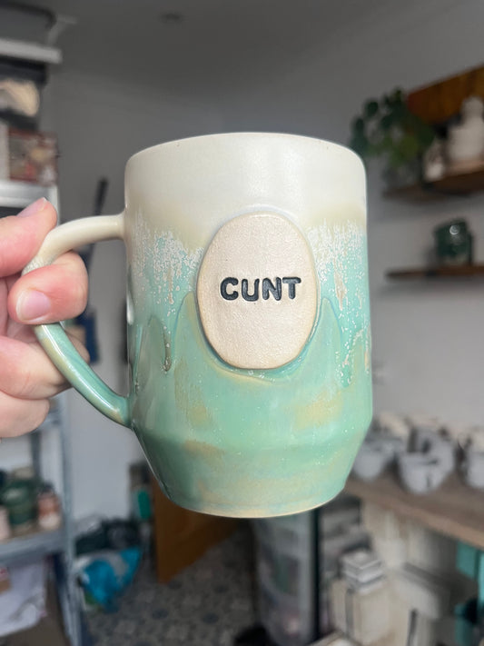 SECONDS - Handmade Sweary tall Mug  - CUNT