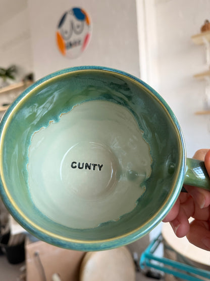 Handmade Sweary Jumbo Janice Mug  - CUNTY
