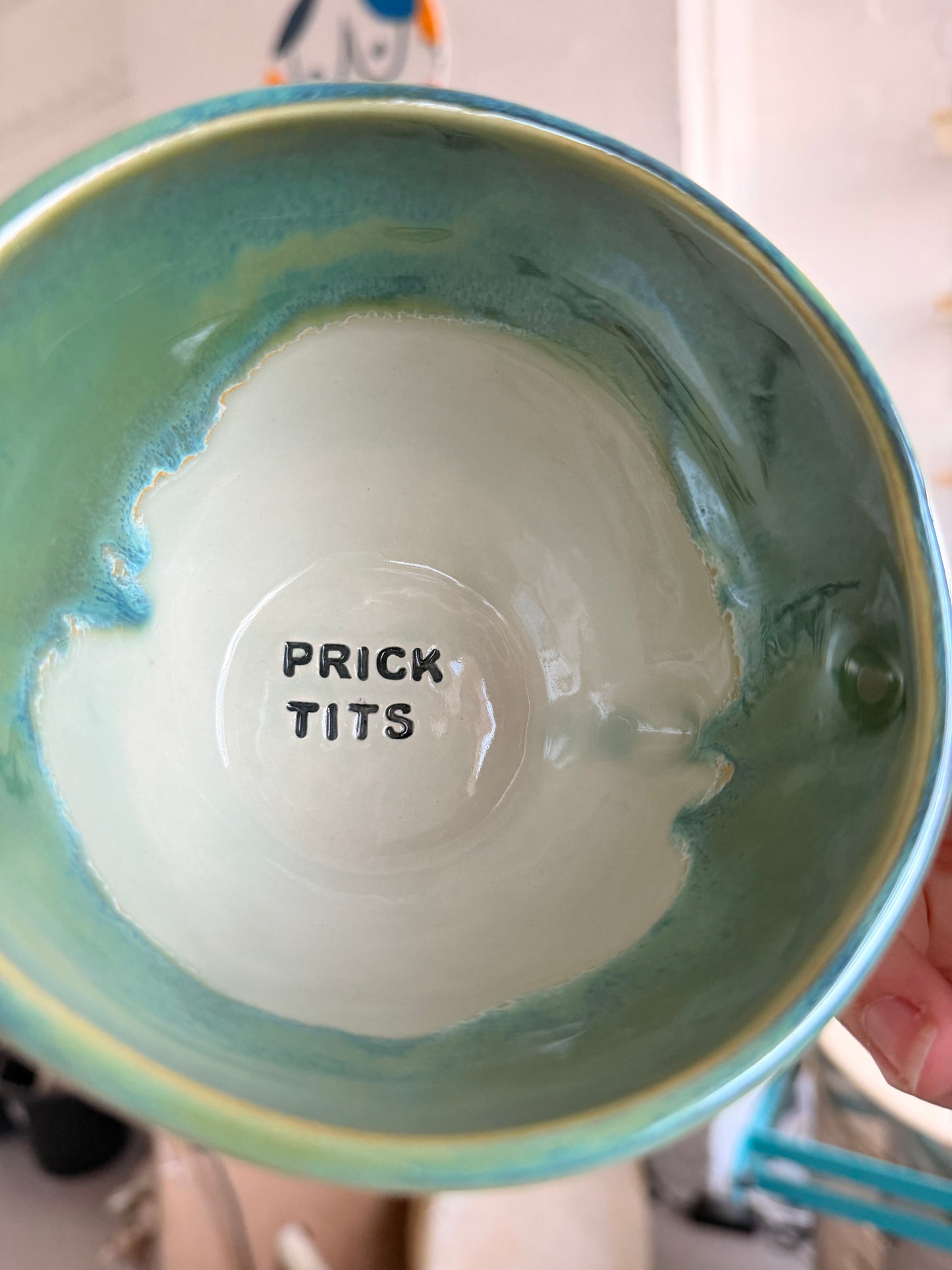 Handmade Sweary Jumbo Janice Mug  - PRICK TITS
