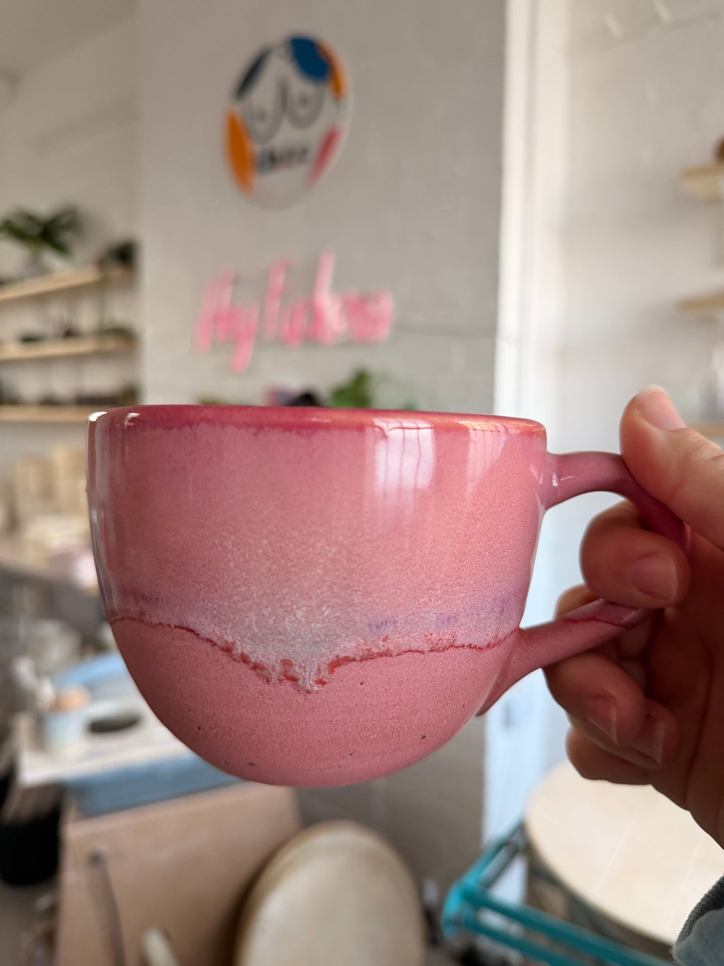 Handmade Sweary Jumbo Janice Mug  - I DON'T KNOW SHIT ABOUT FUCK