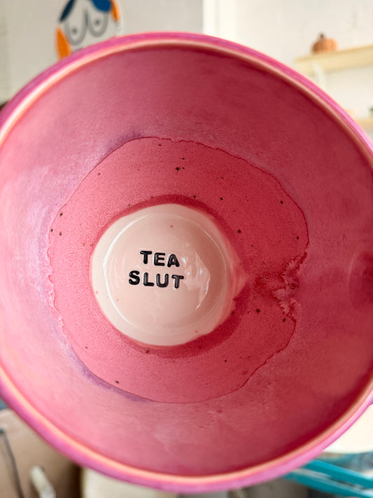 Handmade Sweary Jumbo Janice Mug  - TEA SLUT