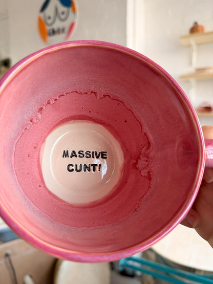 Handmade Sweary Jumbo Janice Mug  - MASSIVE CUNT!