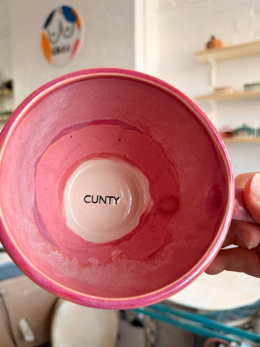 Handmade Sweary Jumbo Janice Mug  - CUNTY