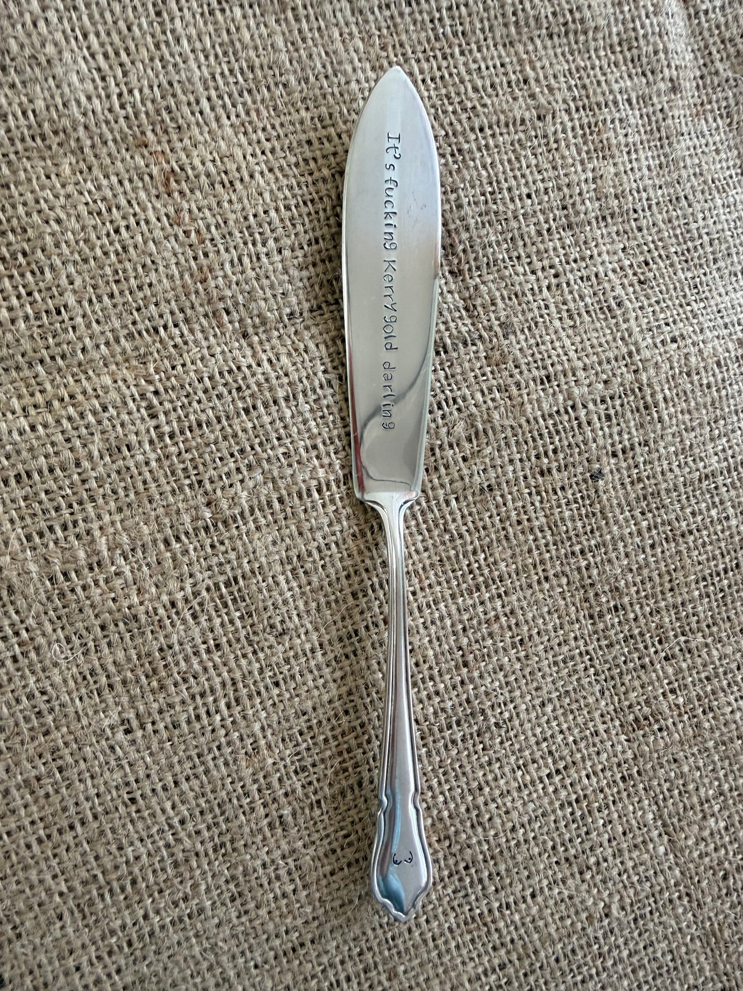 Hand Stamped Butter Knife