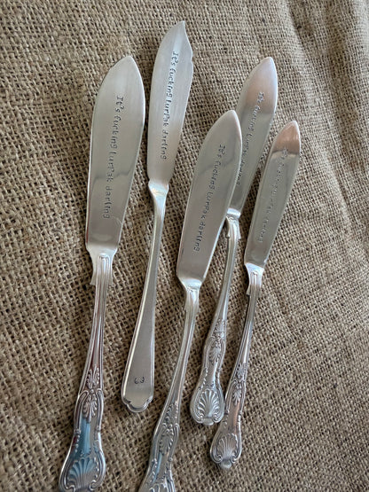 Hand Stamped Butter Knife