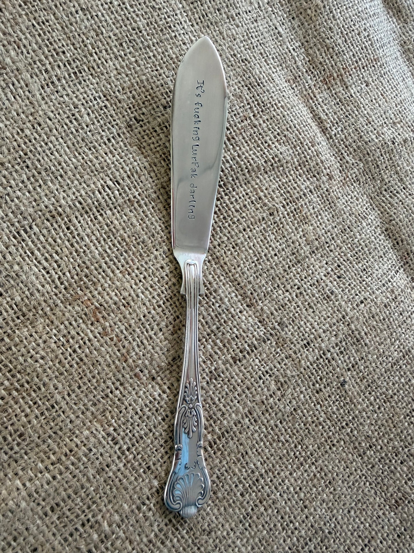 Hand Stamped Butter Knife
