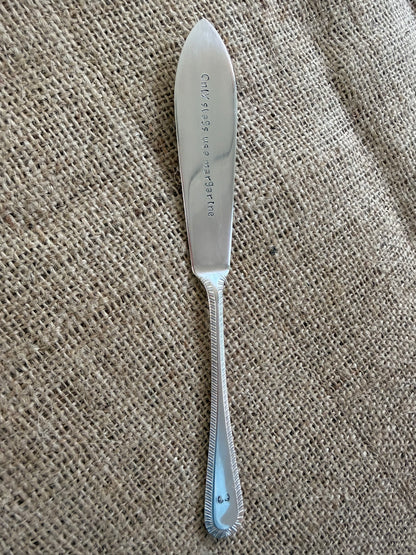 Hand Stamped Butter Knife