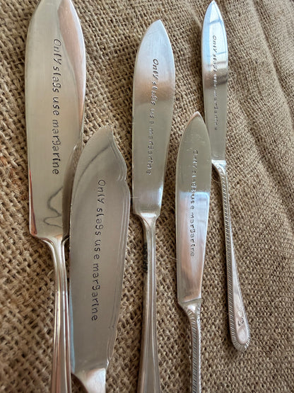 Hand Stamped Butter Knife