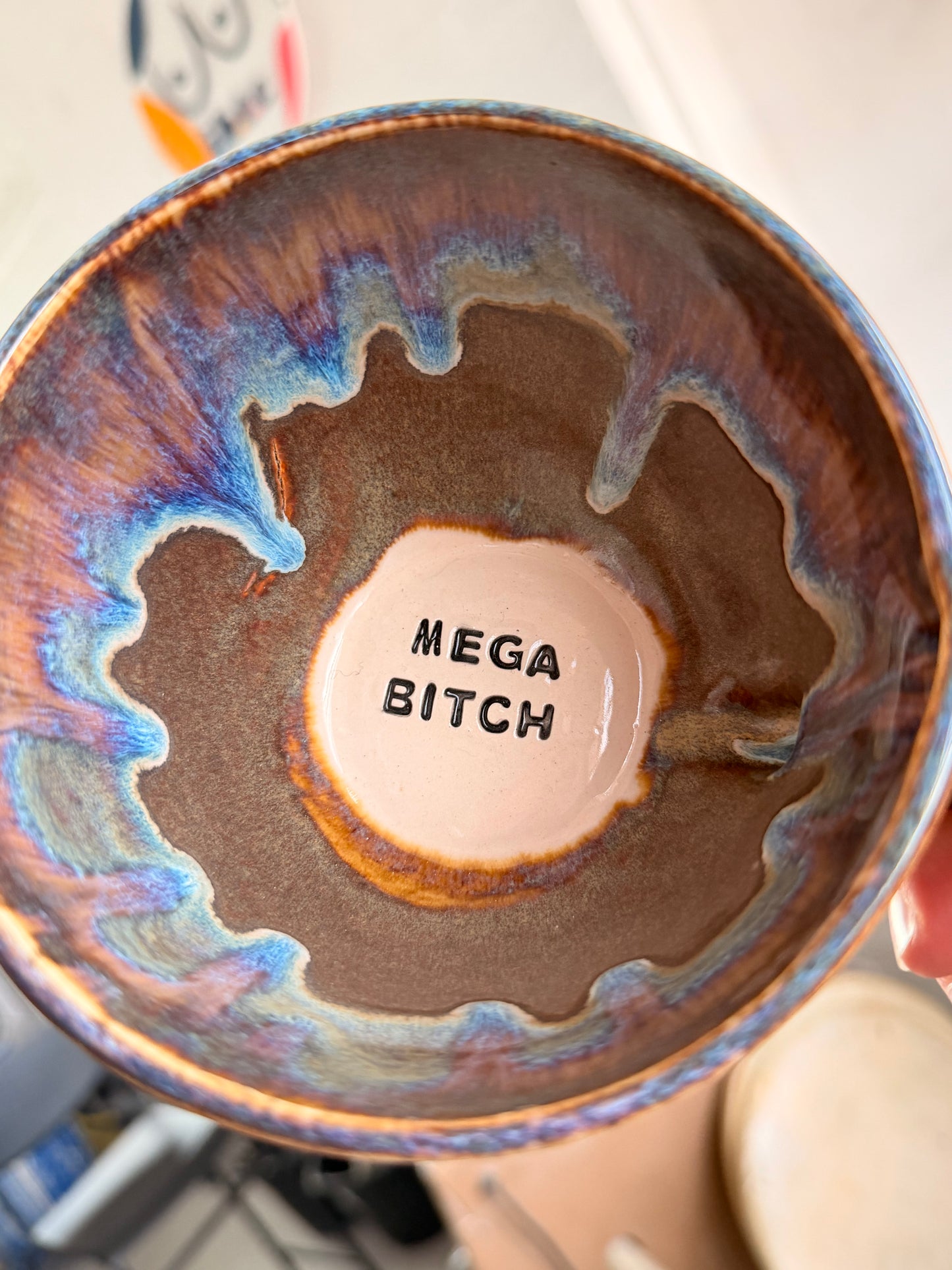 SECONDS - Handmade Sweary Jumbo Janice Mug  - MEGA BITCH