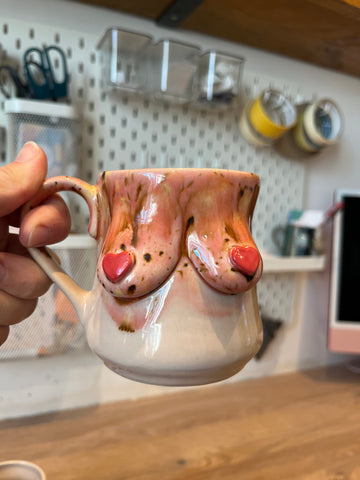 Special Edition Valentines Boob Mug  - with SUGAR TITS text