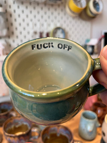 Handmade Sweary Betty Mug  - FUCK OFF