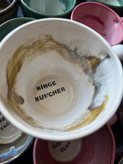 SECONDS - Handmade Sweary Jumbo Janice Mug  - MINGE MUNCHER