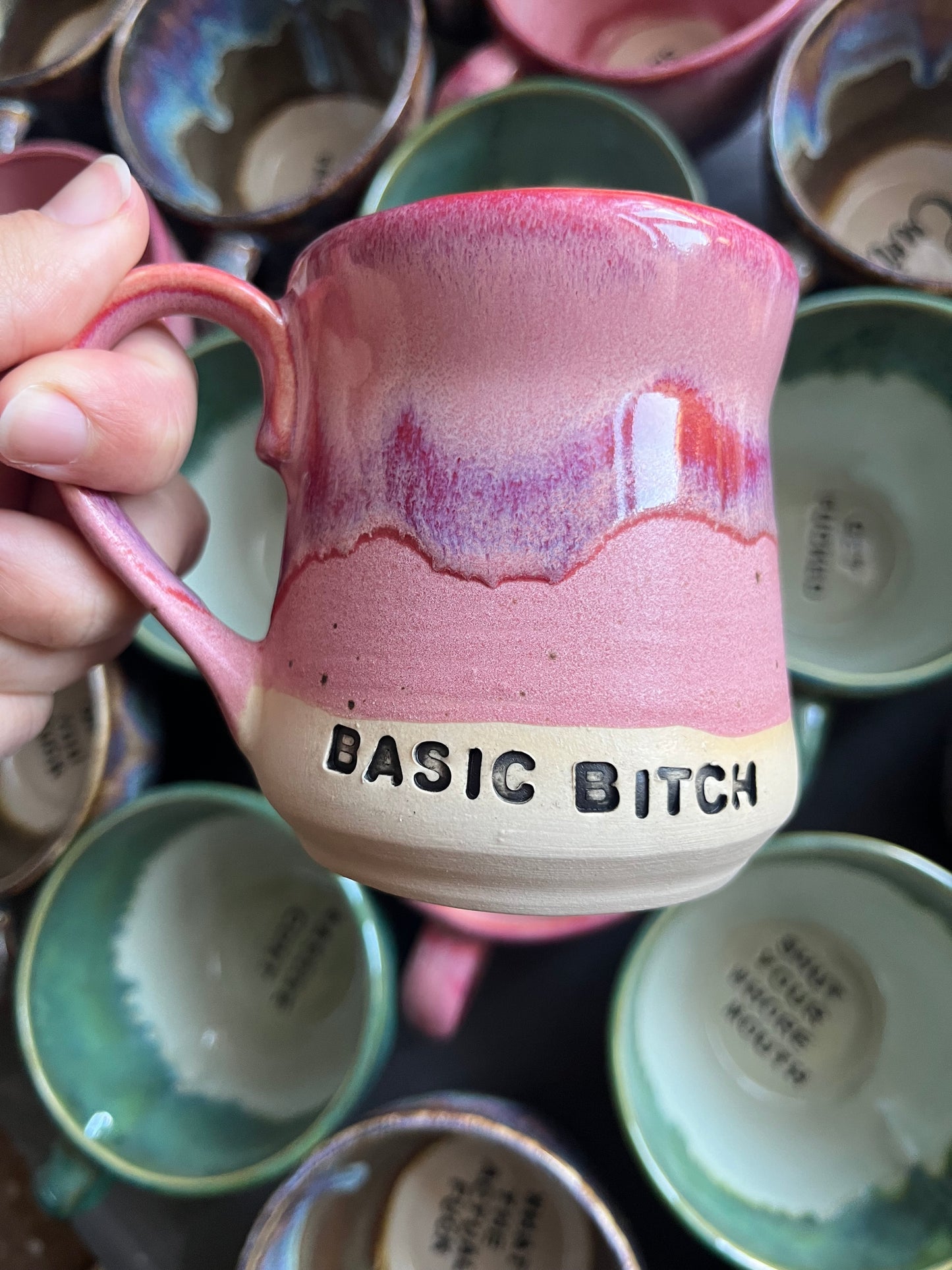 Handmade Sweary Miriam Mug  - BASIC BITCH