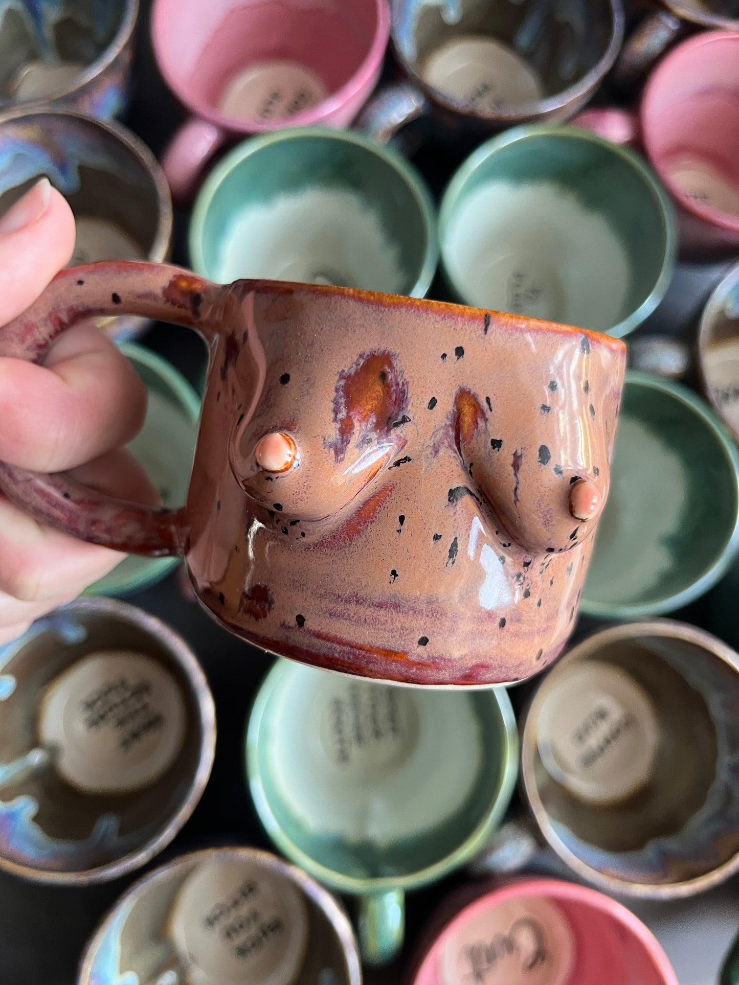 Wheelthrown Boob Mug