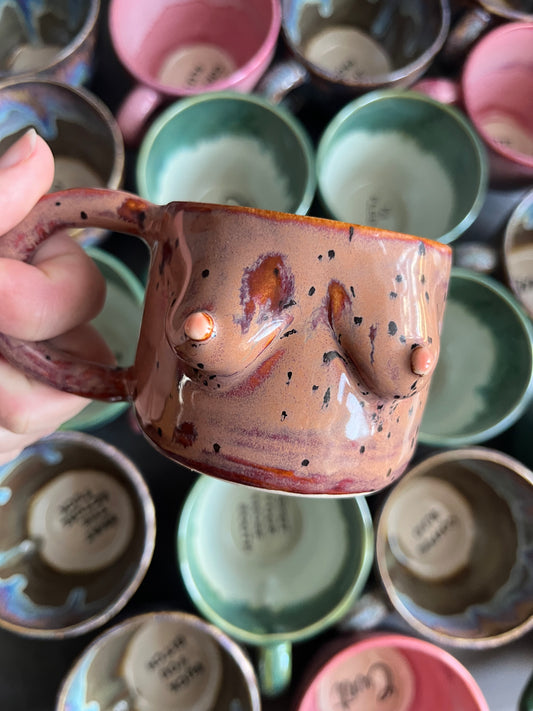 Wheelthrown Boob Mug