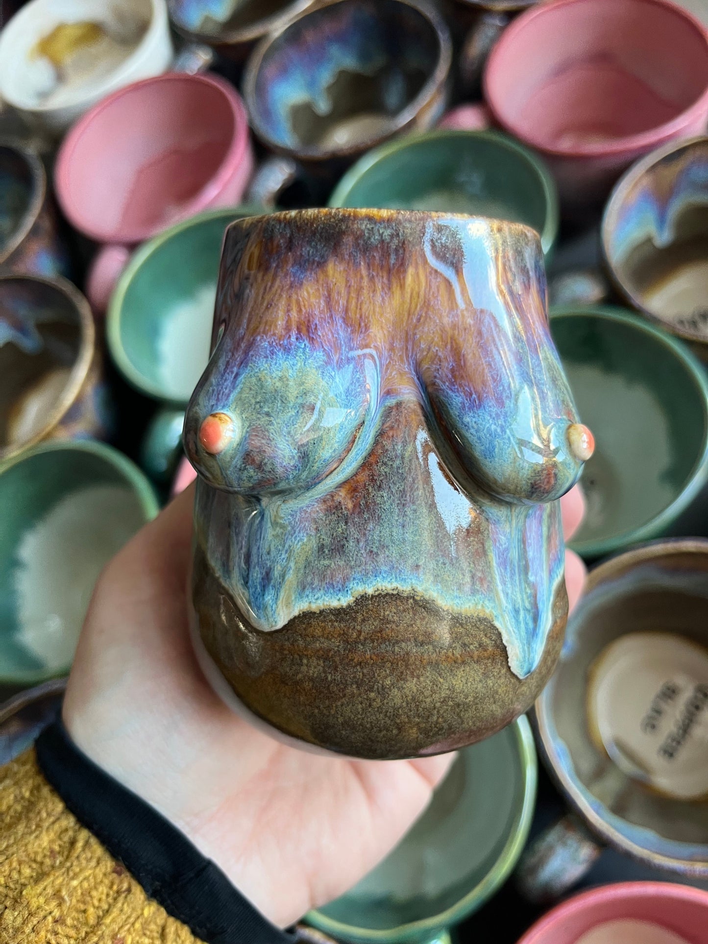 Small Handmade Lightning Boob Vase