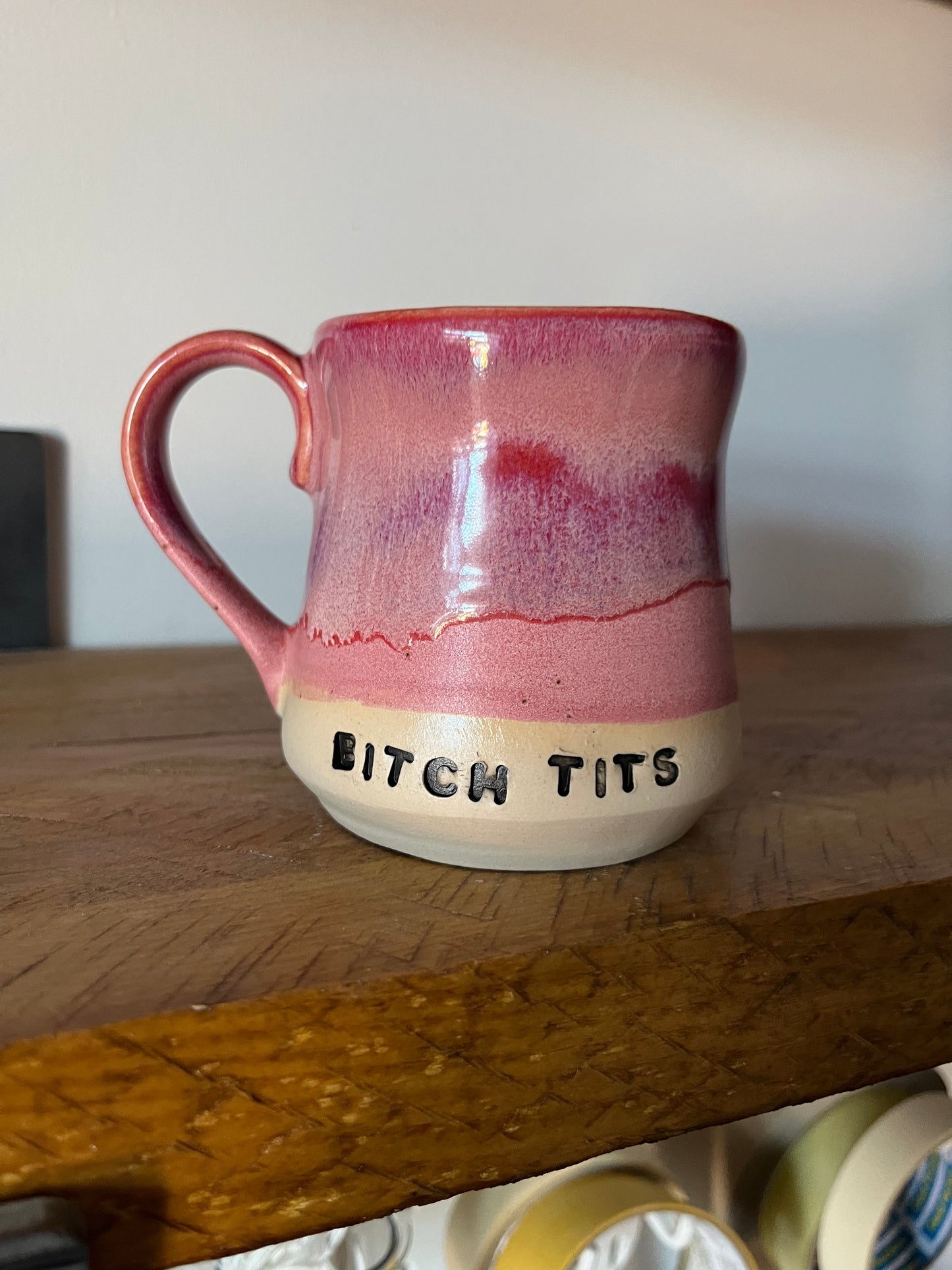 Handmade Sweary Miriam Mug  - BITCH TITS