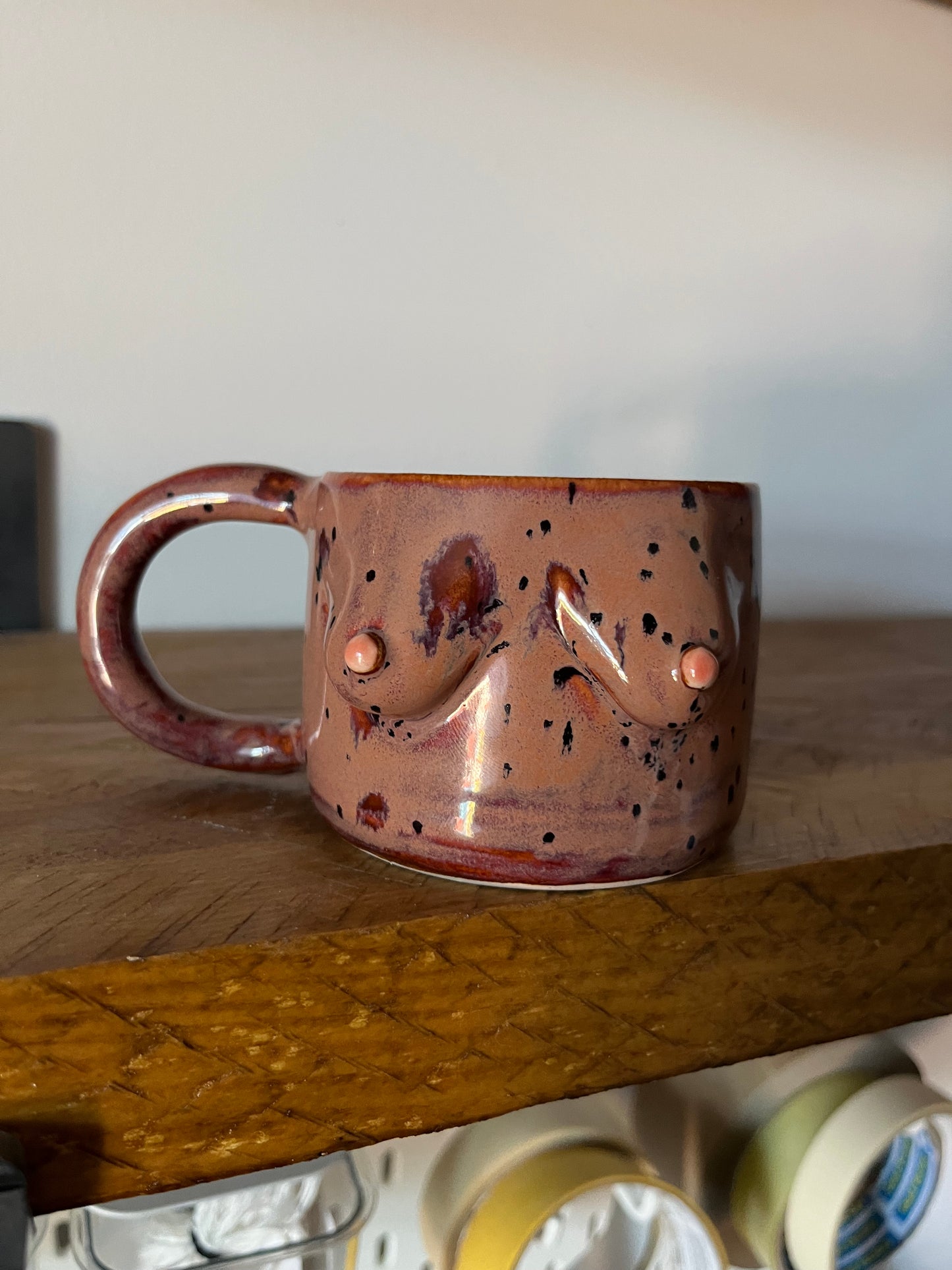 Wheelthrown Boob Mug