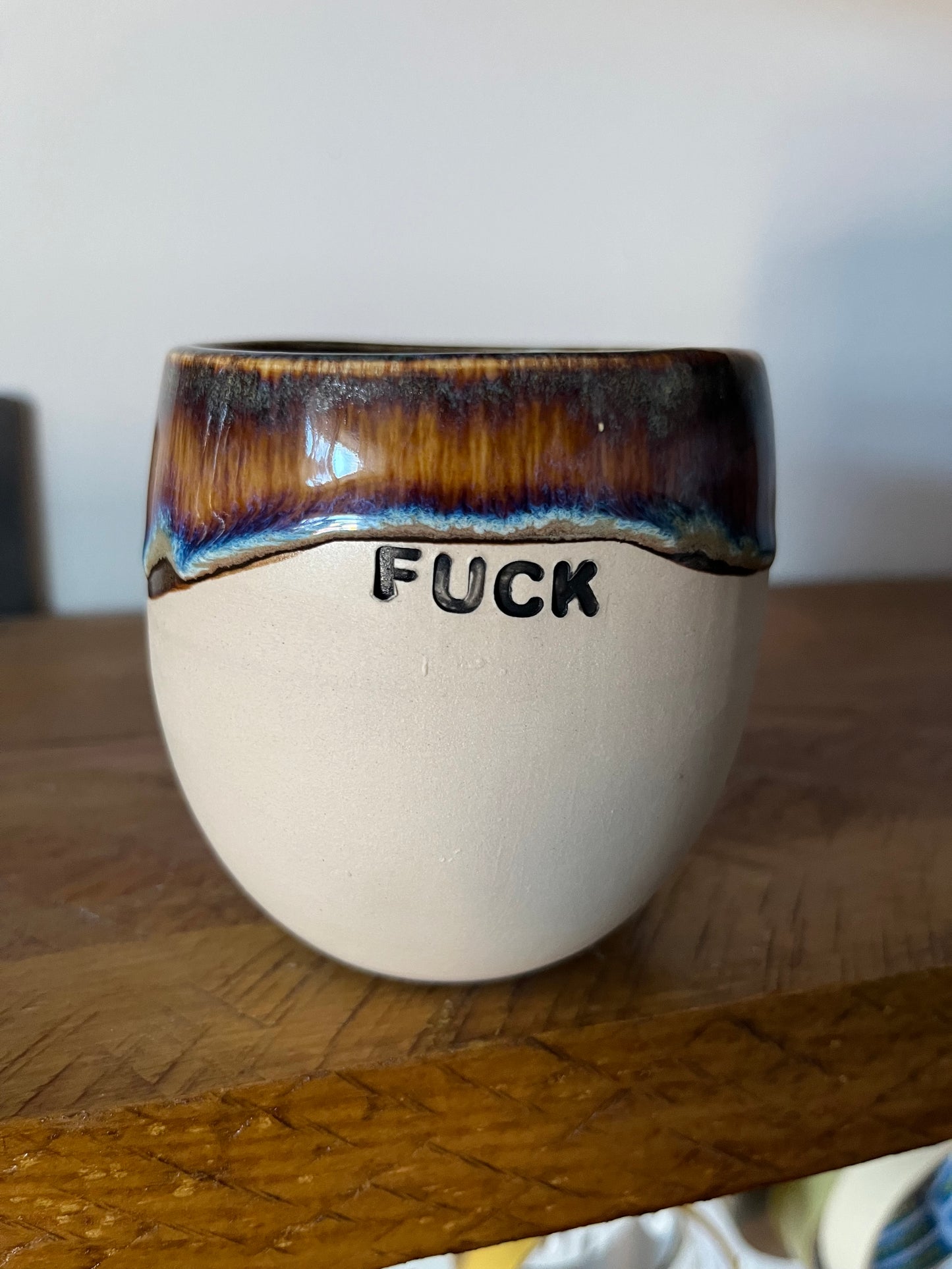 Handmade Sweary Pot - FUCK