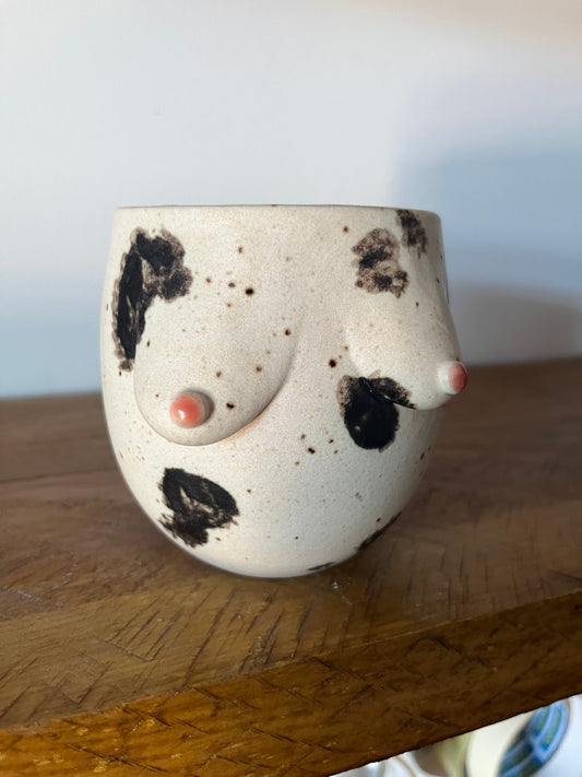 Handmade Dalmatian Boob Pot/cup