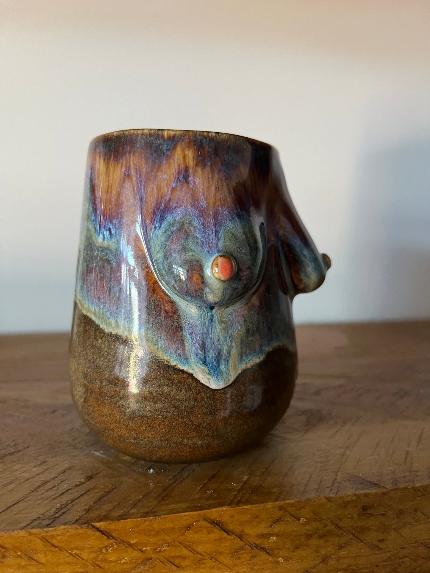 Small Handmade Lightning Boob Vase