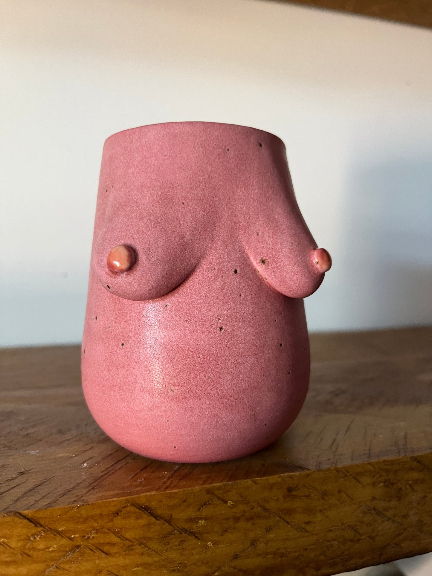 Small Handmade Pink Boob Vase