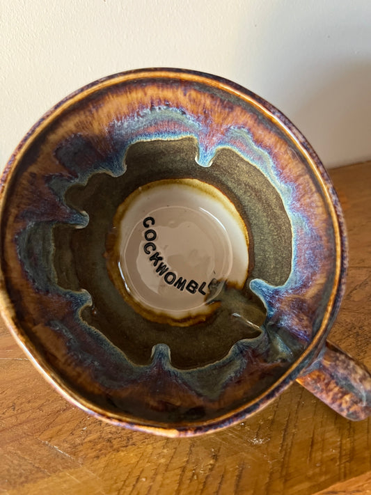 SECONDS - Handmade Sweary Jumbo Janice Mug  - COCKWOMBLE