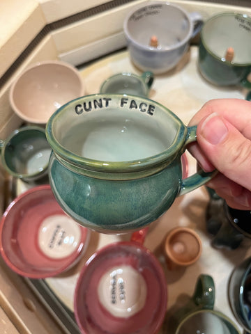 Handmade Sweary Betty Mug  - CUNT FACE