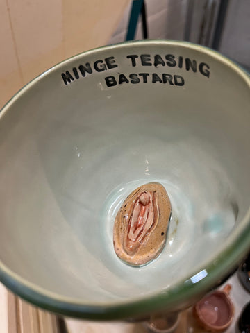 Handmade Minge Mug  - MINGE TEASING BASTARD