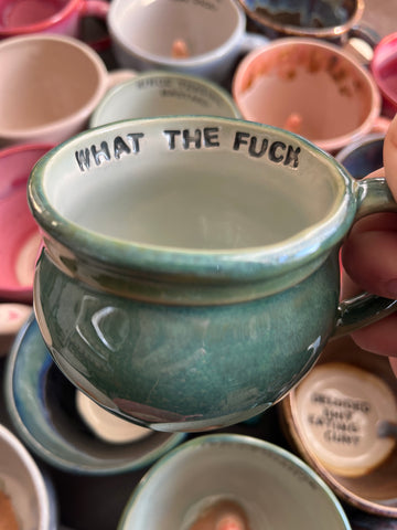 Handmade Sweary Betty Mug  - WHAT THE FUCK