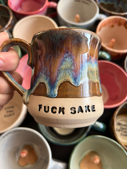 Handmade Sweary Miriam Mug  - FUCK SAKE