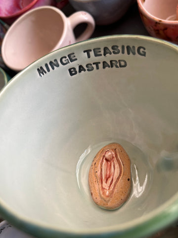 Handmade Minge Mug  - MINGE TEASING BASTARD