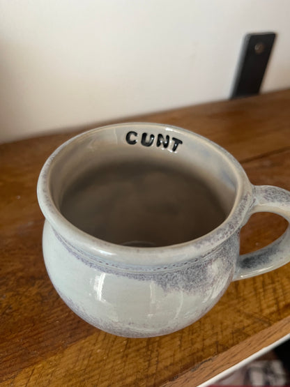 Handmade Sweary Betty Mug  - CUNT and MIDDLE FINGER