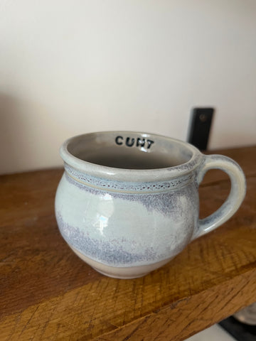 Handmade Sweary Betty Mug  - CUNT and MIDDLE FINGER