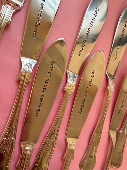 Hand Stamped Butter Knife