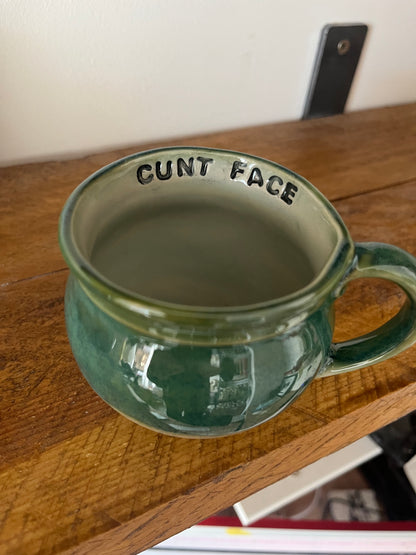 Handmade Sweary Betty Mug  - CUNT FACE