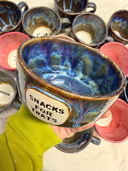 Handmade Snack Bowl - SNACKS FOR TWATS