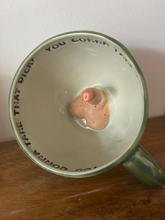 MADE TO ORDER Handmade Sausage Surprise Mug and TEXT (6-8 weeks)