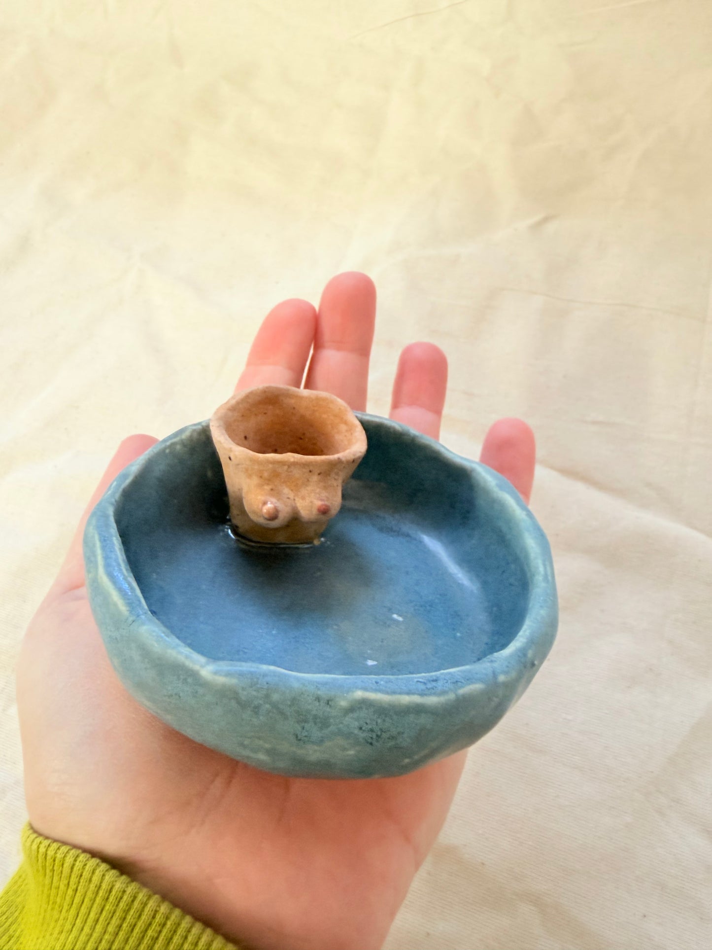 Studio Bitches Hand Built Boob Olive Dish