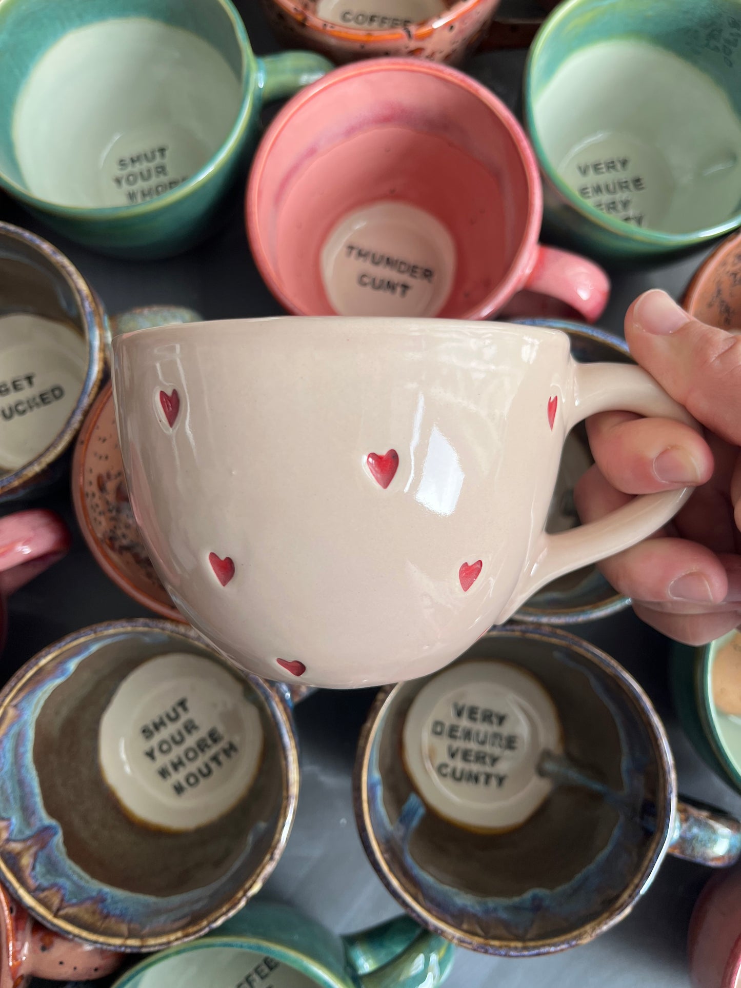 MADE TO ORDER Hearts Sweary Mug (8-9 weeks)