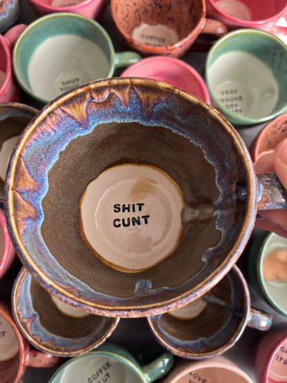 Handmade Sweary Jumbo Janice Mug  - SHIT CUNT