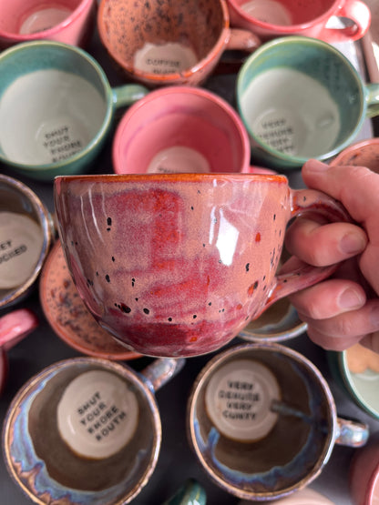 Handmade Sweary Jumbo Janice Mug  -  FAT CUNT