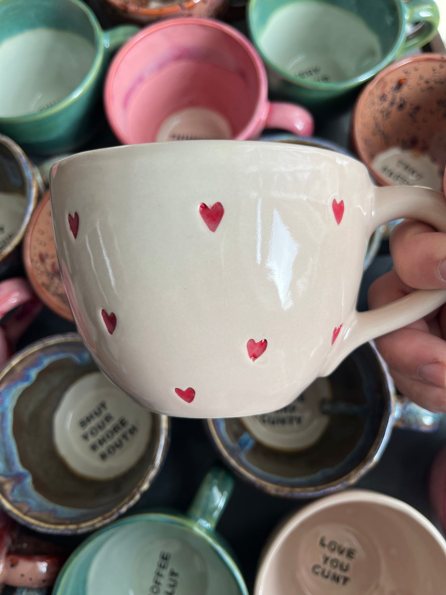 MADE TO ORDER Hearts Sweary Mug (8-9 weeks)